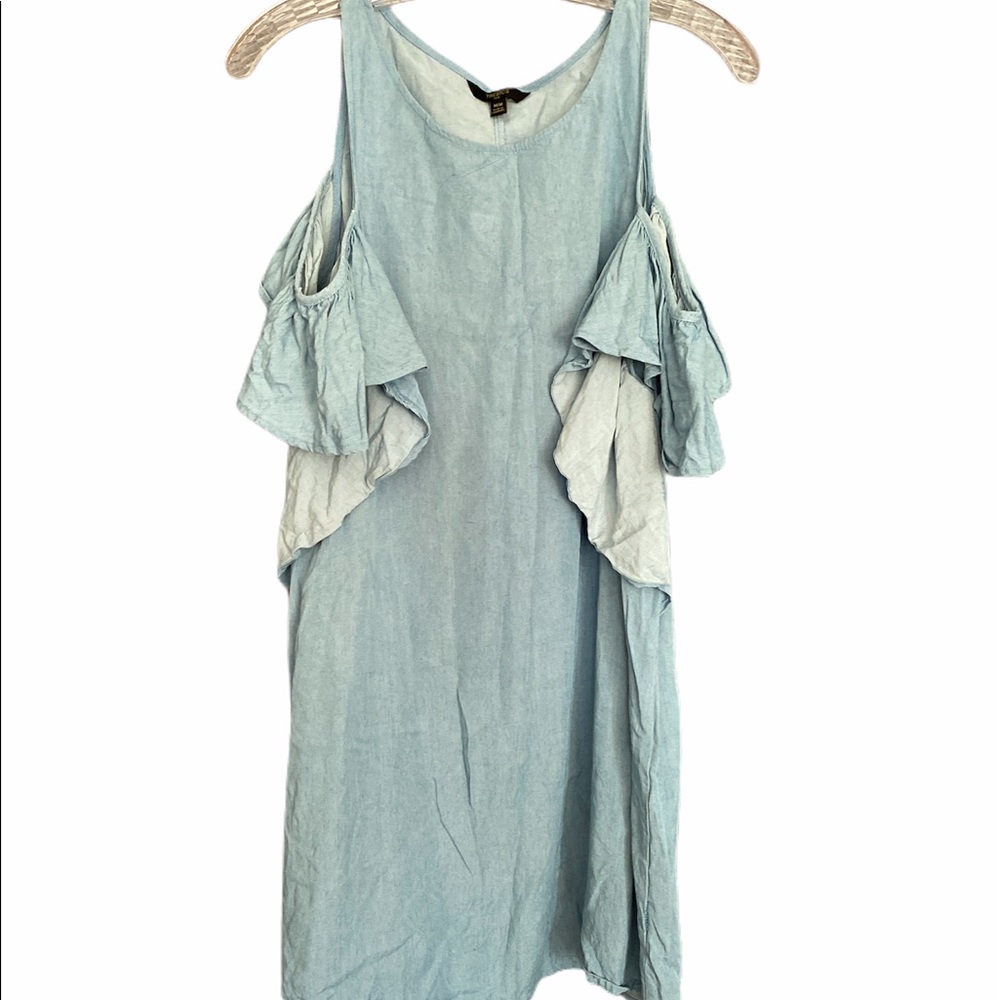 Cold Shoulder Chambray Dress